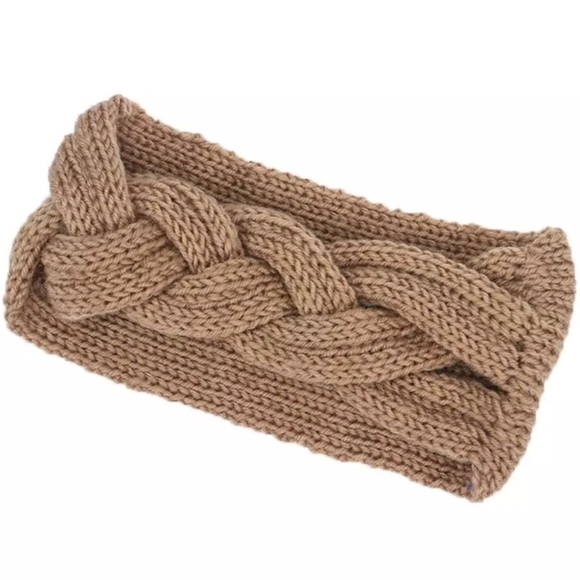 Knitted Headband in Khaki - Picture 3 of 6